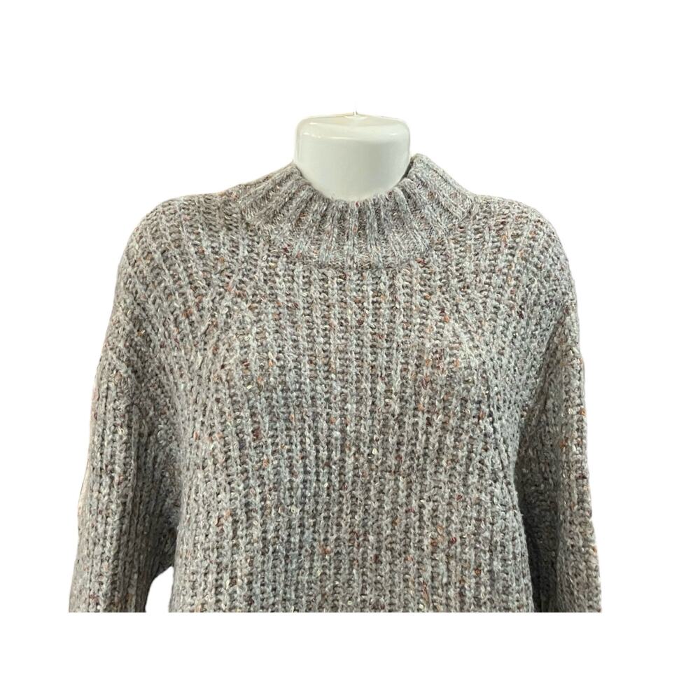A New Day Women's Gray High Neck Long Sleeve Cropped Warm Sweater | Size XL - Picture 3 of 7